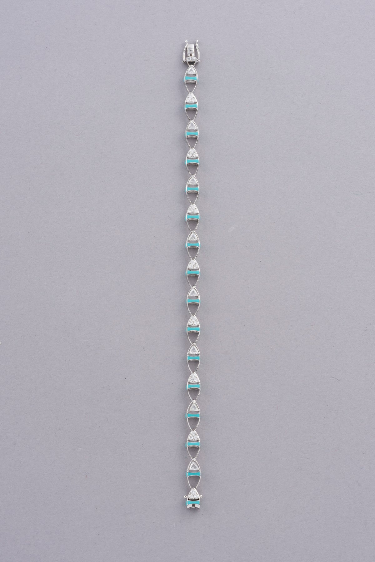 DEW Ripple Bracelet, White Gold, Rose-cut Diamonds and Ceramic Enamel