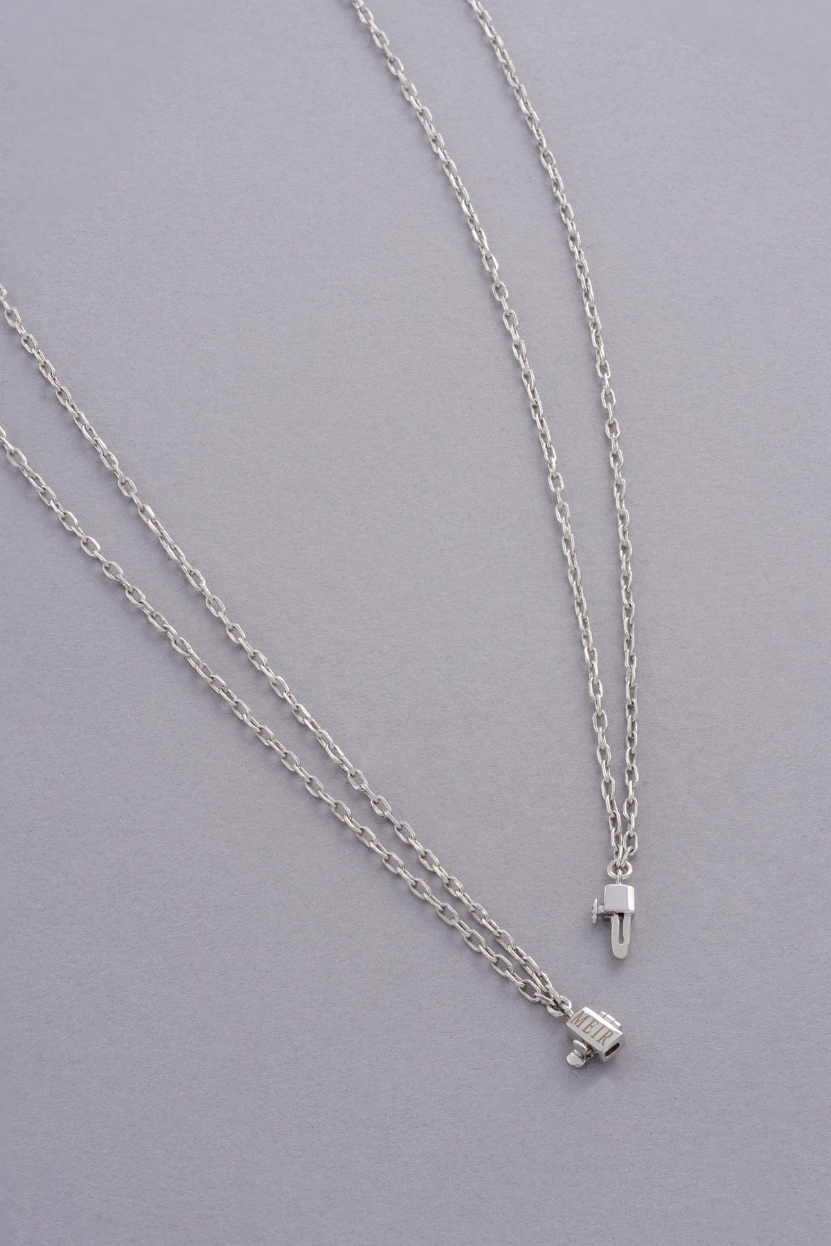PRISM Chevron Necklace, White Gold, Rose-cut Diamonds and Ceramic Enamel