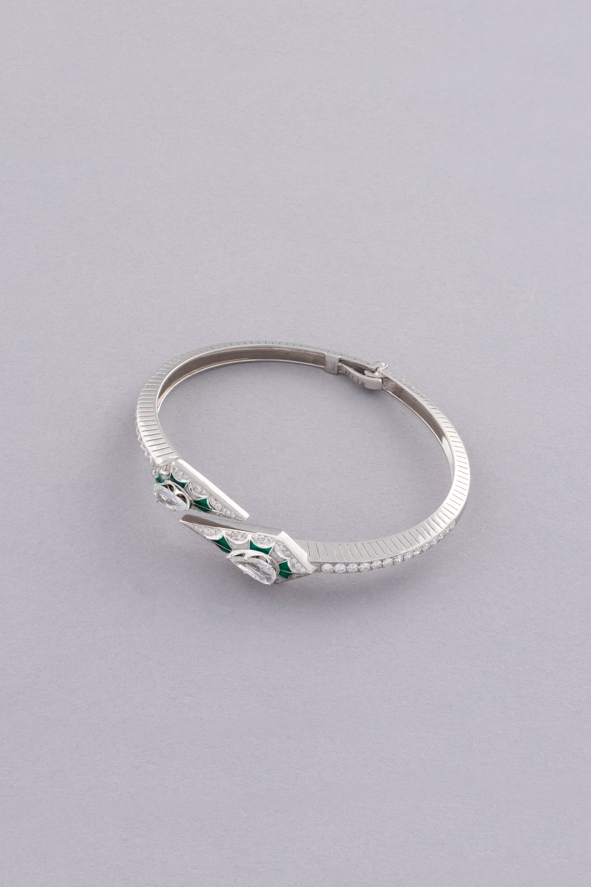 PRISM Kite Bracelet, White Gold, Rose-cut Diamonds and Ceramic Enamel