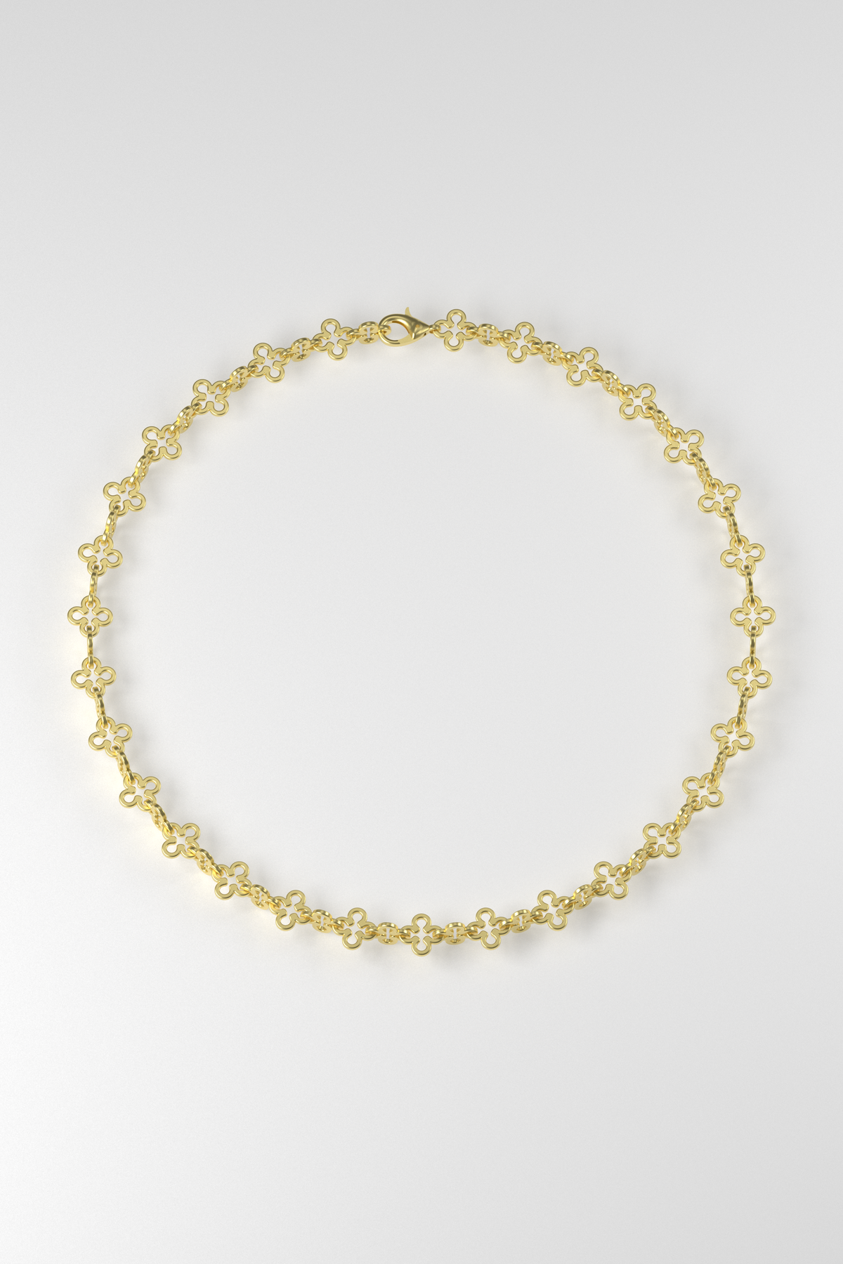 FLUTTER Clover Chain, Yellow Gold