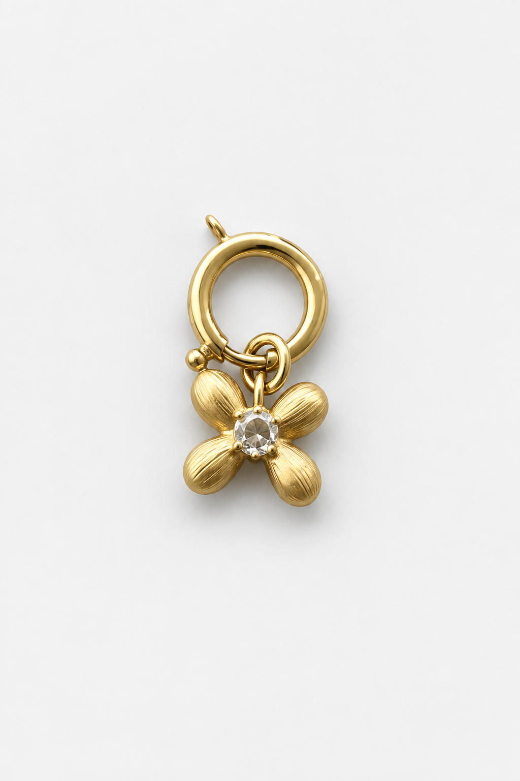 FLUTTER Petal Pendant, Yellow Gold, Rose-cut Diamonds and Ceramic Enamel