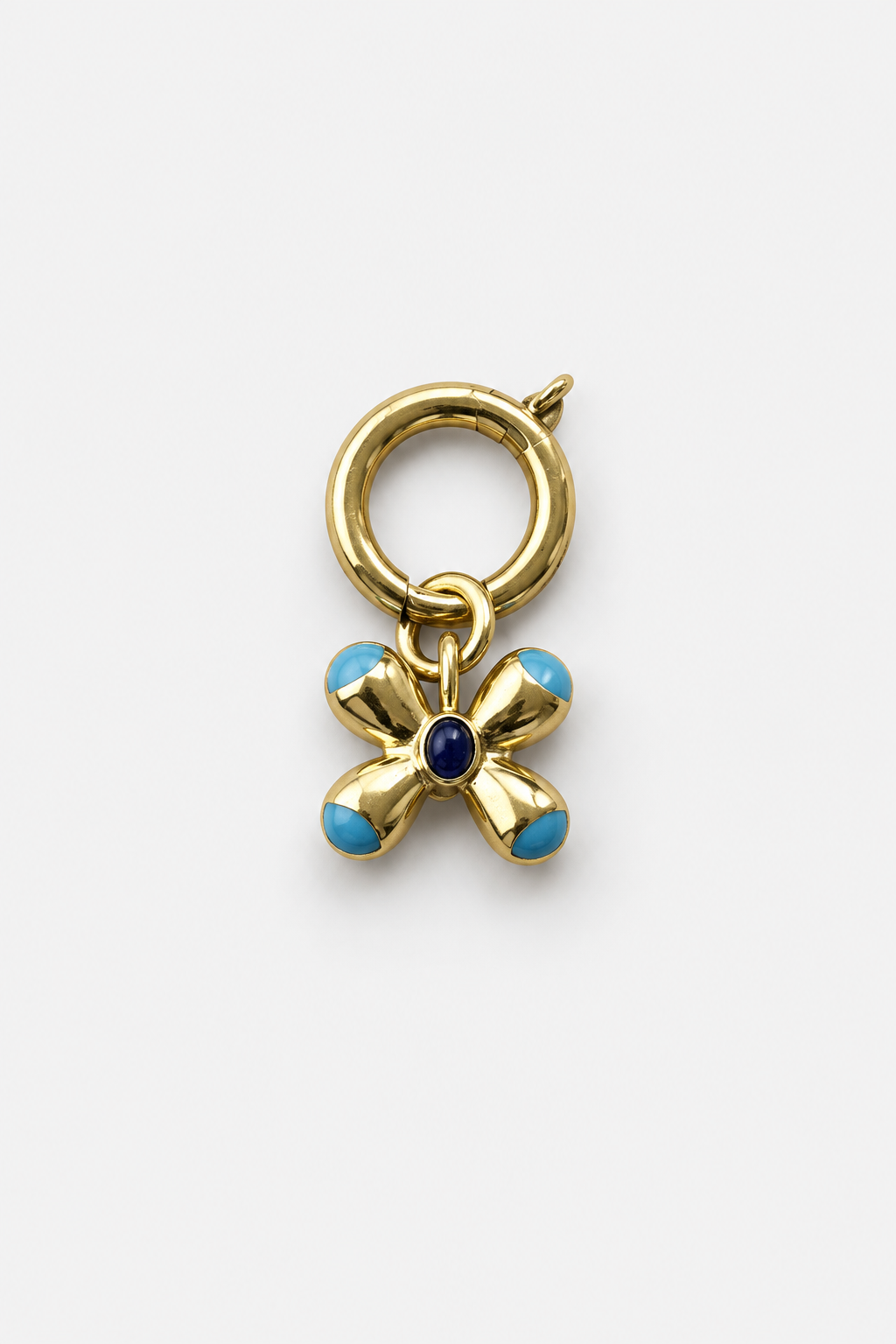 FLUTTER Petal Pendant, Yellow Gold, Rose-cut Diamonds and Ceramic Enamel