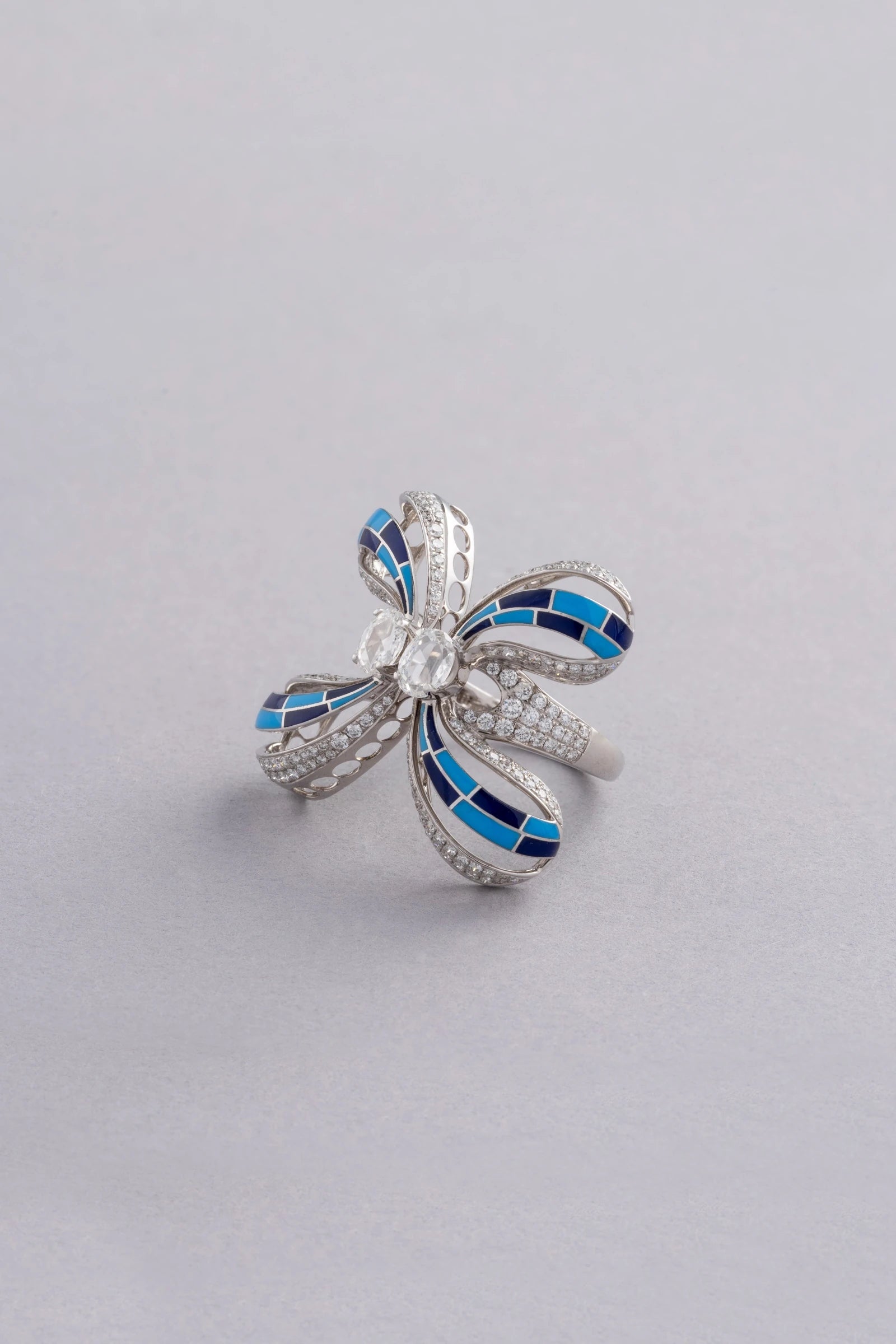 MEIR enamel flower jewellery