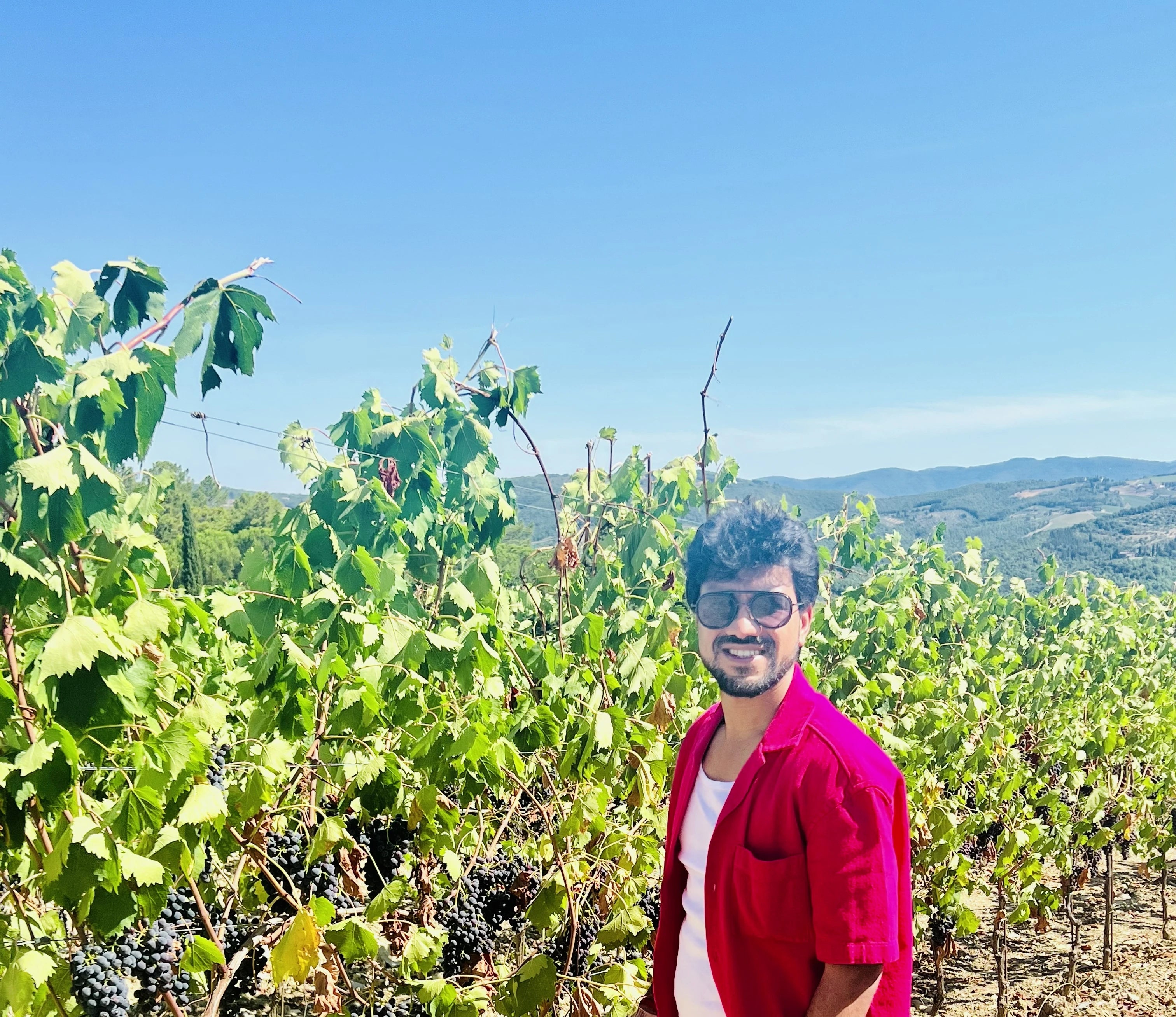 Nitin among the vines