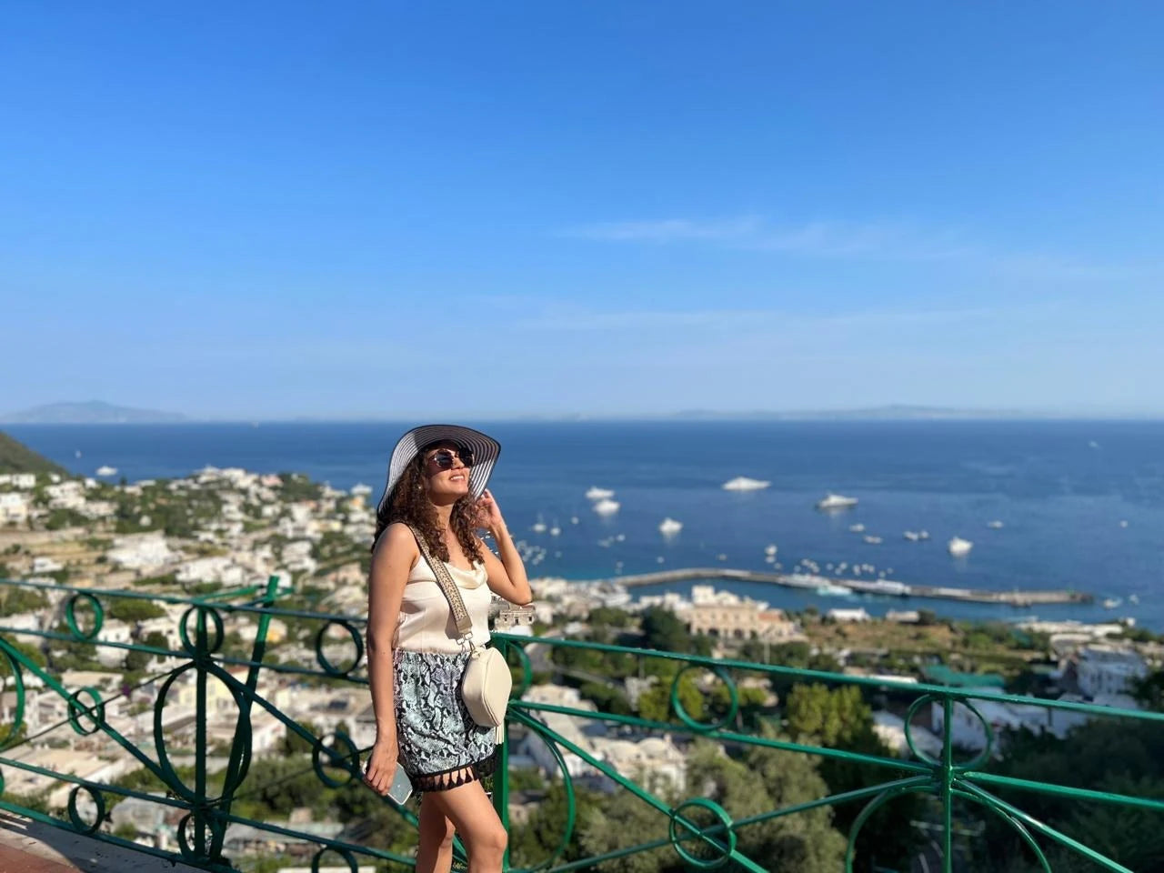 Sneha overlooking the sea
